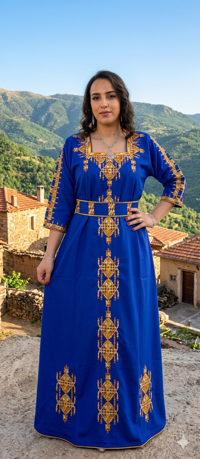 "Kahina" Kabyle Ceremony Dress – Chic & Refined Elegance