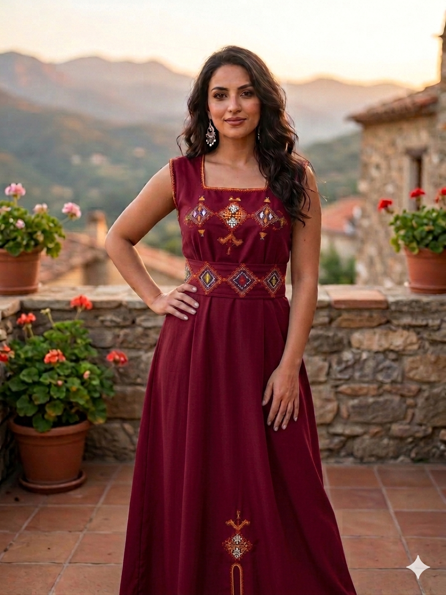 Modern Kabyle Dress "Tafat"