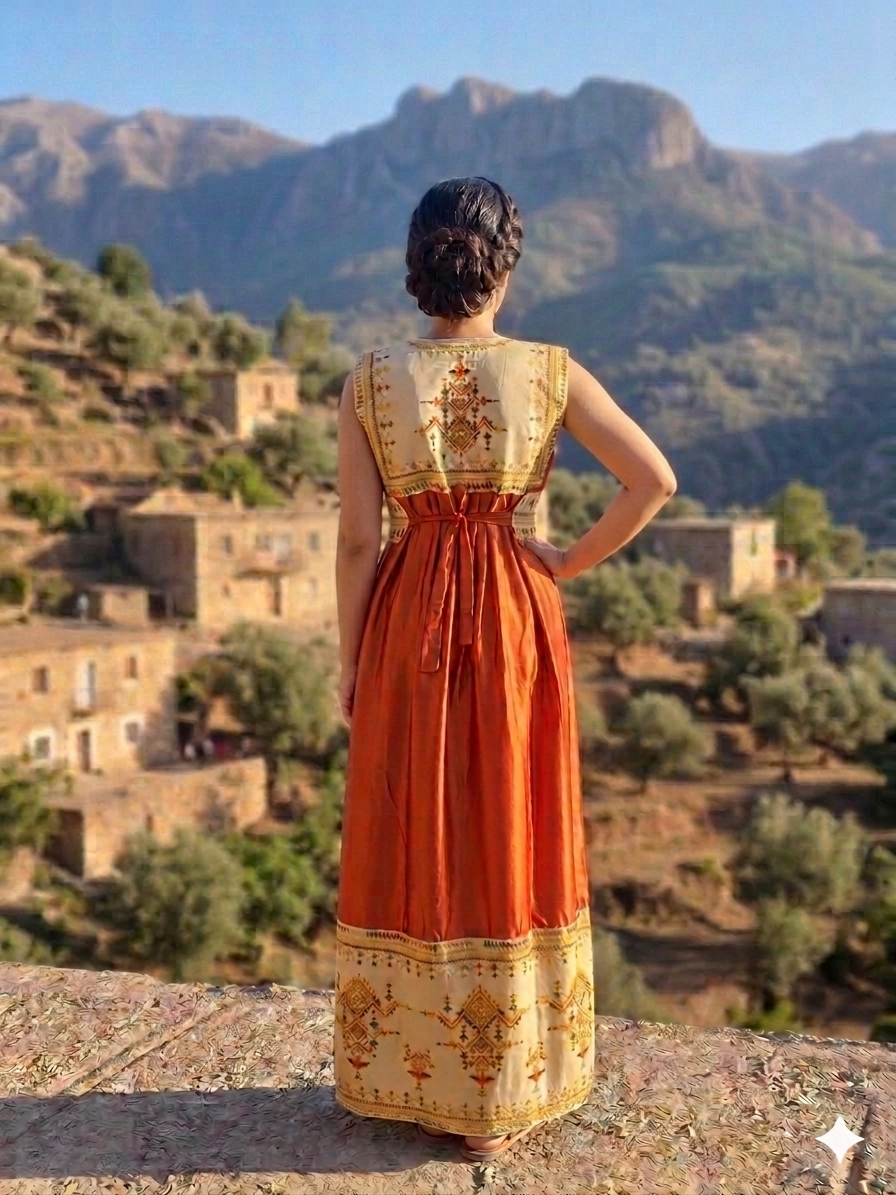 Das Kleid "Maya" – Berbersplendor und Kaiserlicher Schnitt