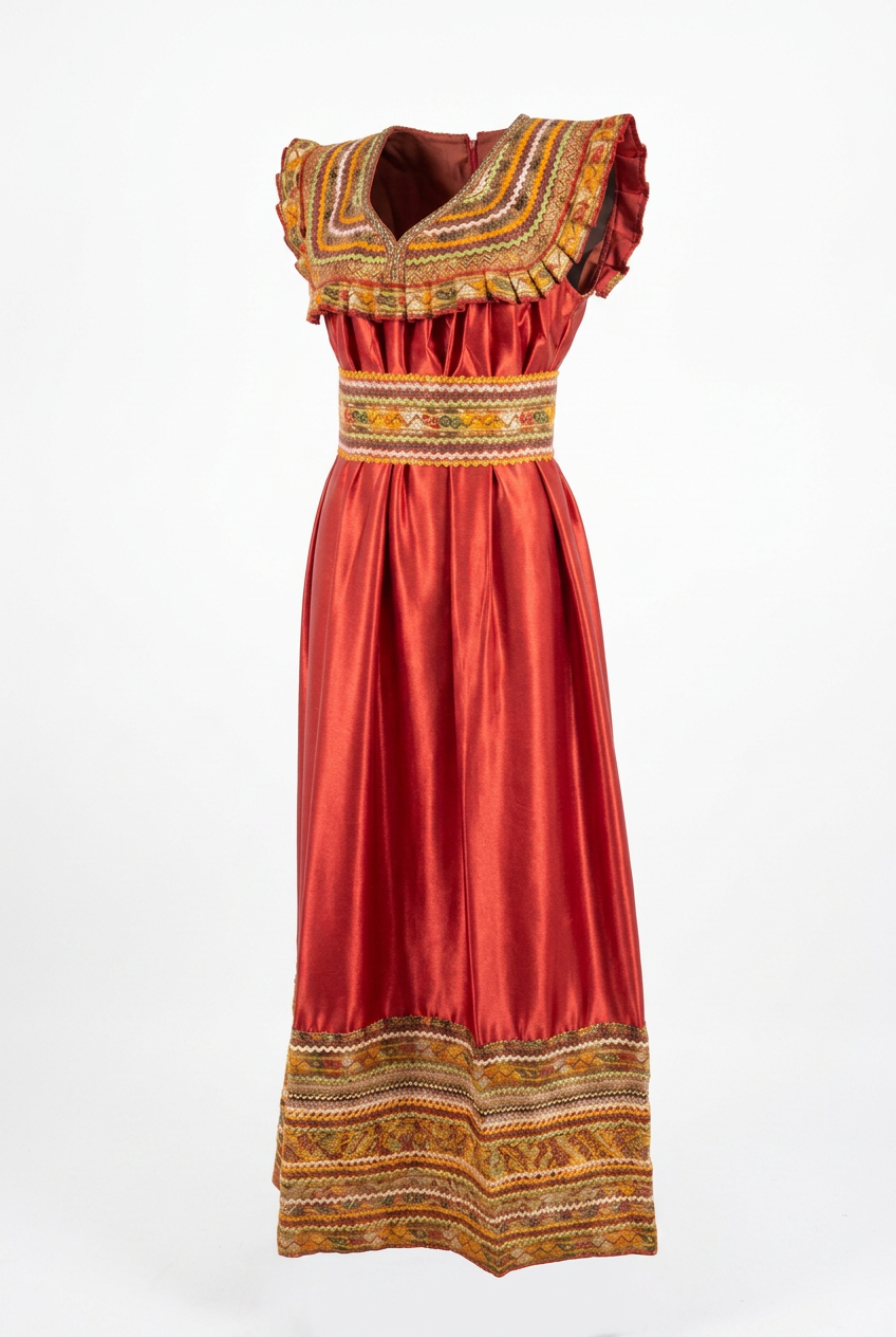 Außergewöhnliches modernes Kabylenkleid "Numidia" – Imperialrot