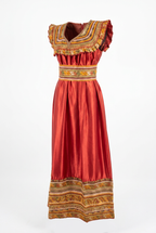 Außergewöhnliches modernes Kabylenkleid "Numidia" – Imperialrot