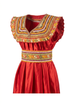 Außergewöhnliches modernes Kabylenkleid "Numidia" – Imperialrot
