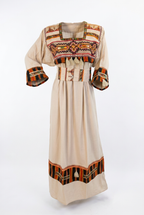 Traditional Kabyle Robe with Colorful Trimmings – "Louiza"