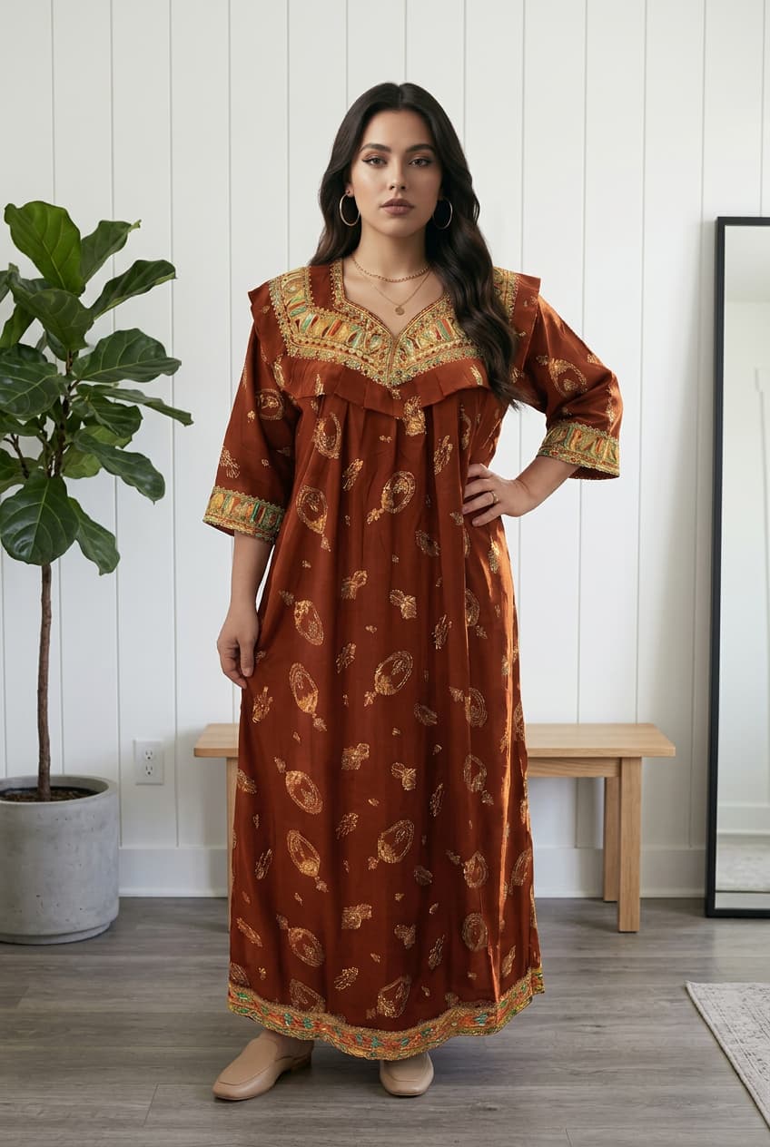 Robe Kabyle d'été maison traditionnelle "Asma"