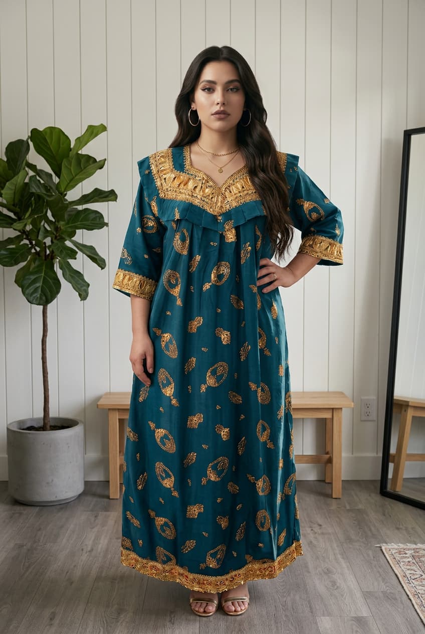 Robe Kabyle d'été maison traditionnelle "Asma"