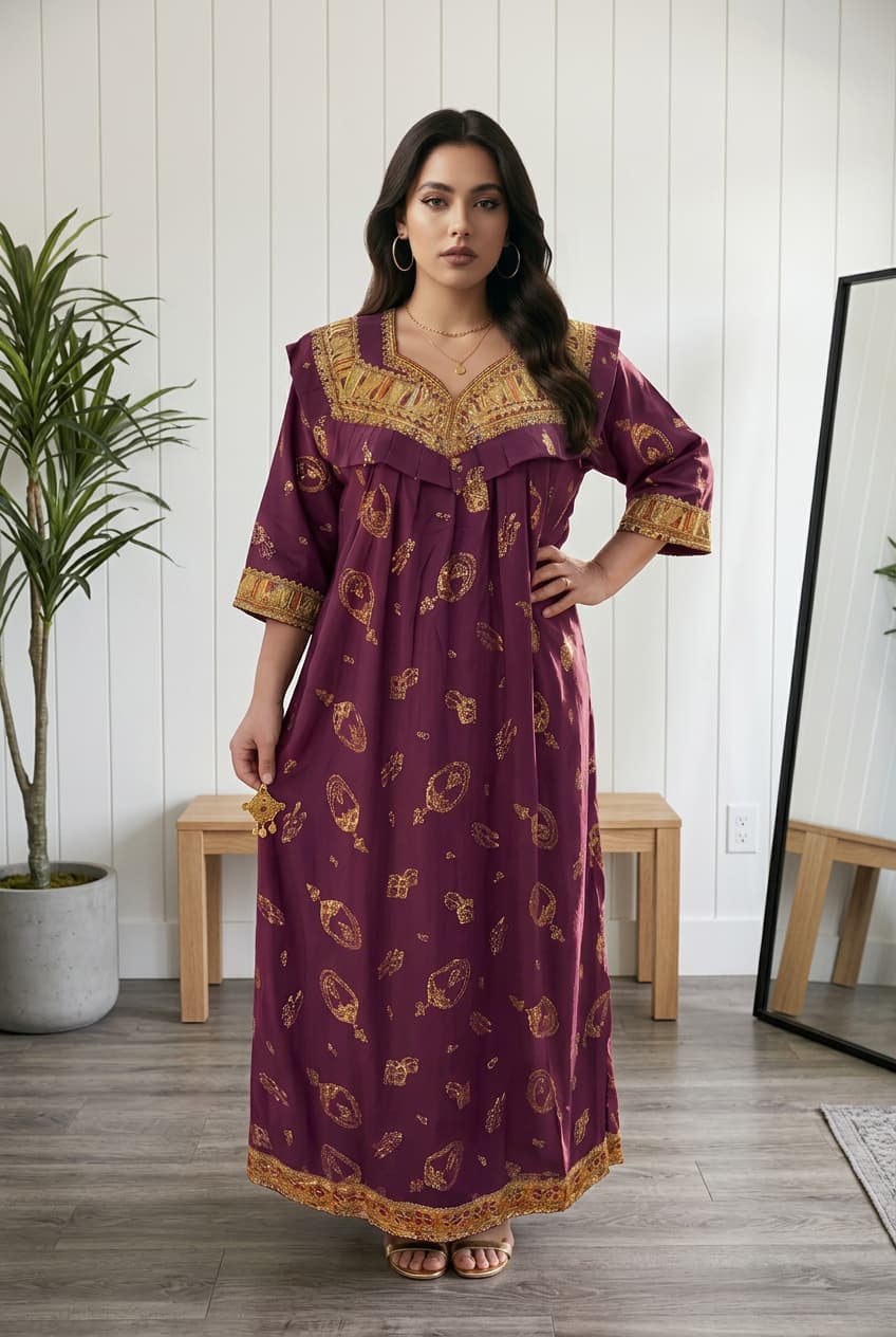 Robe Kabyle d'été maison traditionnelle "Asma"