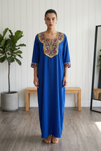 Robe moderne Kabyle aux Galons Colorés – "Silya"