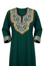 Robe moderne Kabyle aux Galons Colorés – "Silya"