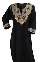 Robe moderne Kabyle aux Galons Colorés – "Silya"