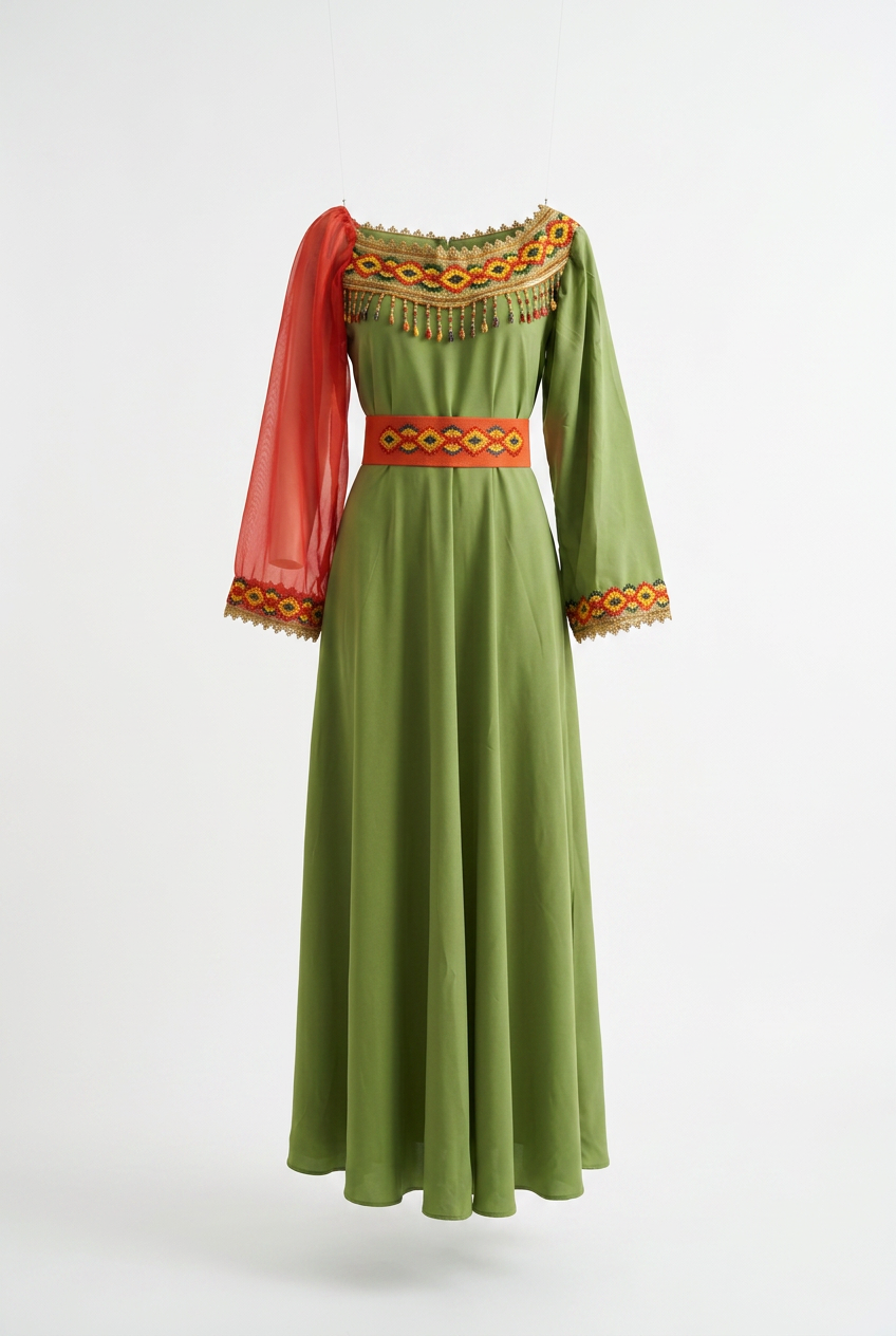Robe Kabyle Moderne Asymétrique – "Ayur"
