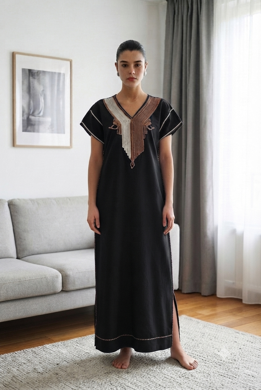 Robe Kabyle Longue à gallons "Nassya"