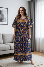 Robe maison Fleurie Grande Taille " Layla"