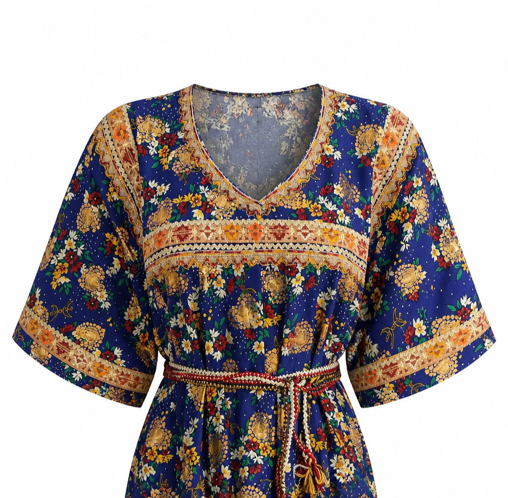 Robe maison Fleurie Grande Taille " Layla"