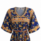 Robe maison Fleurie Grande Taille " Layla"