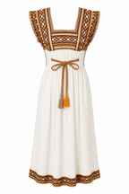 Robe Kabyle Broderie Traditionnelle & Voile Transparent "Amira"
