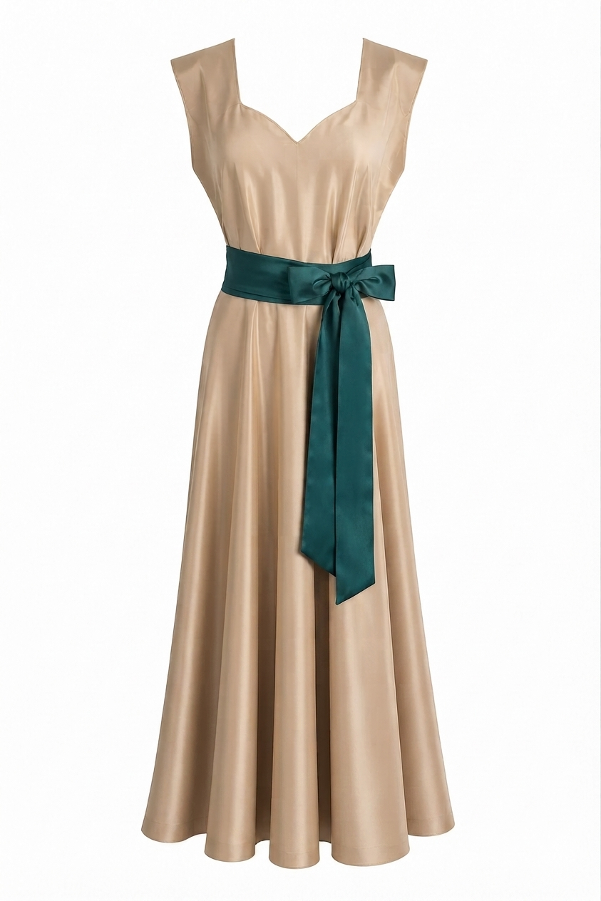 Ensemble Robe & Boléro Brodé Kabyle — Satin & Perles