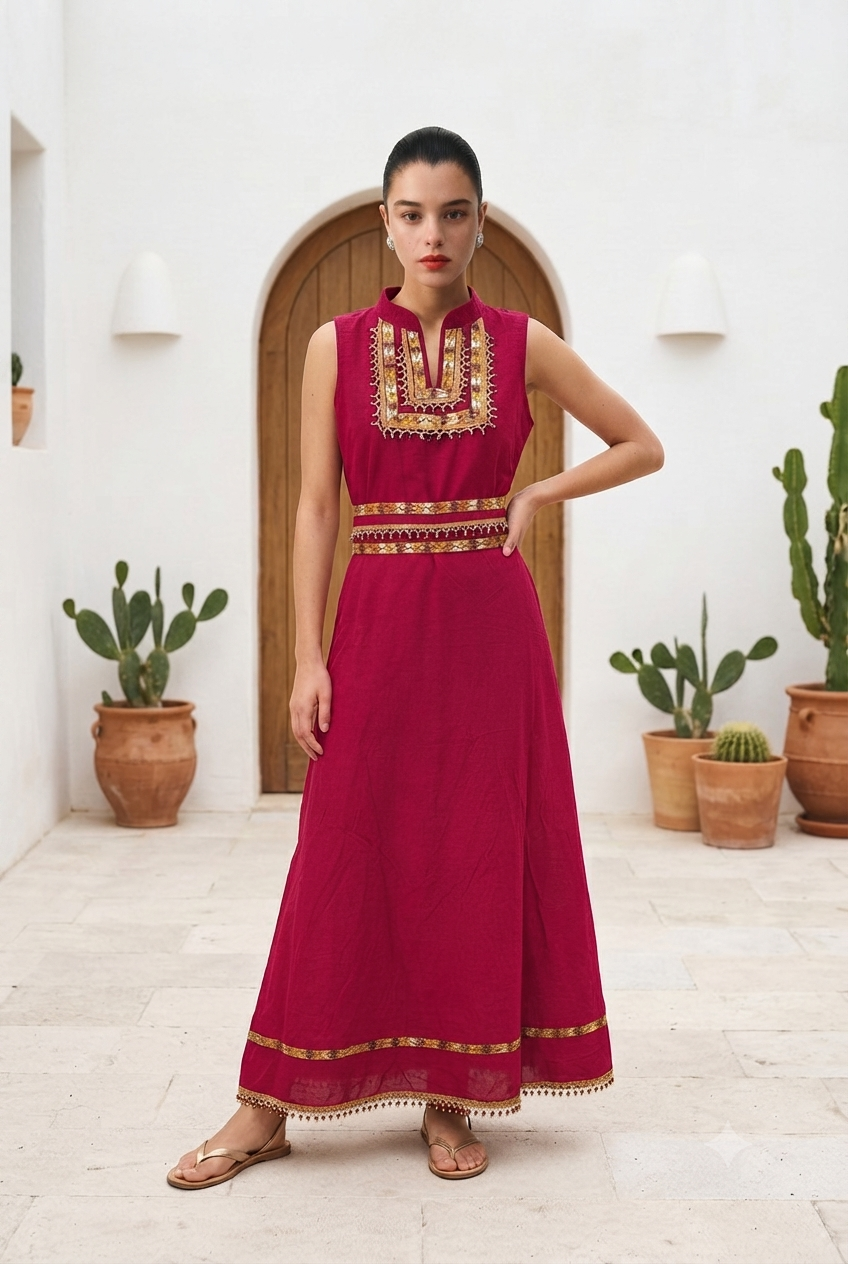 Robe Kabyle Moderne Brodée Zahra