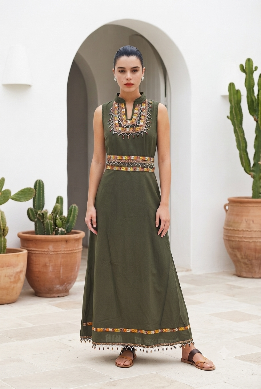 Robe Kabyle Moderne Brodée Zahra