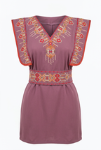 Robe kabyle de cérémonie Thiziri - vue de profil
