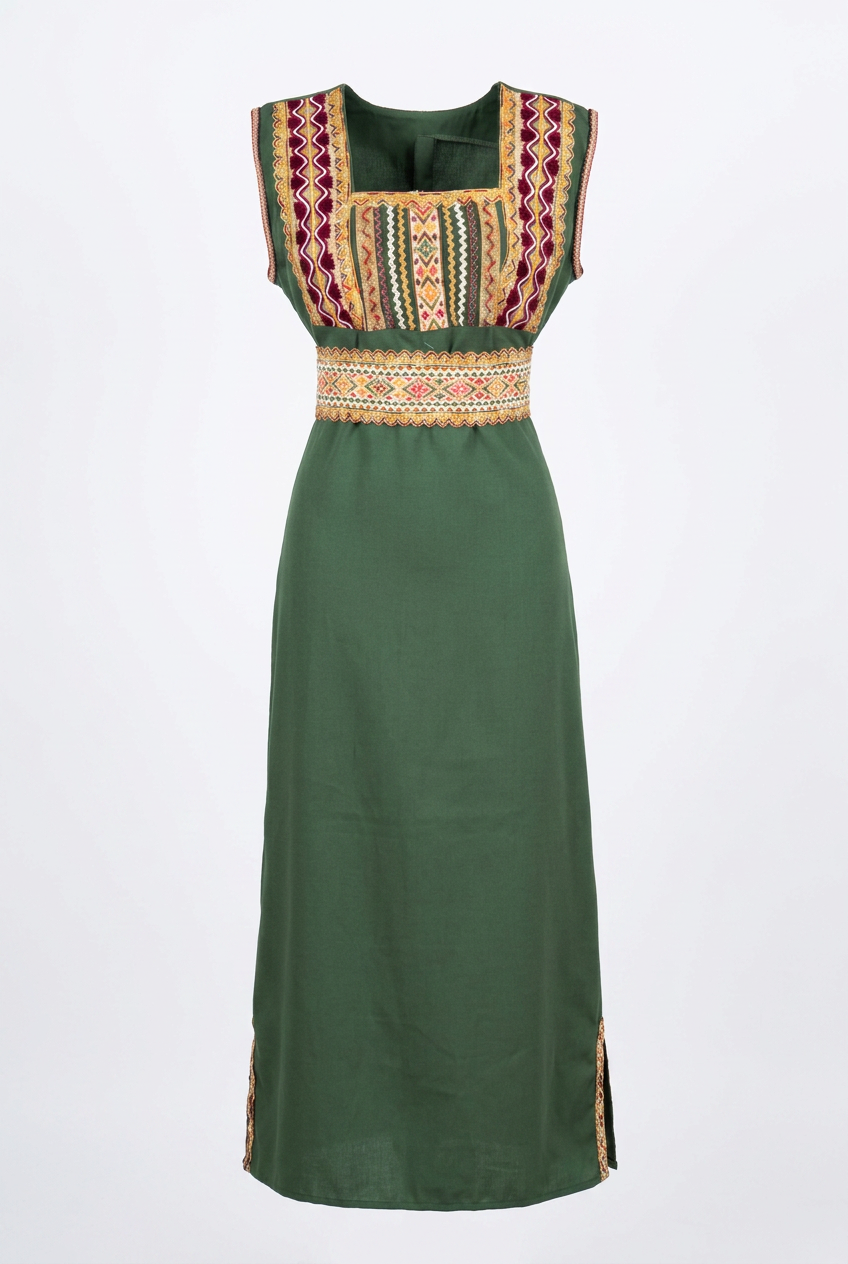 Robe Kabyle Traditionnelle Longue Brodée – Ferroudja