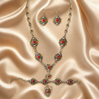 Superbe Collection de Parures de Bijoux Berbères en acier inoxydable