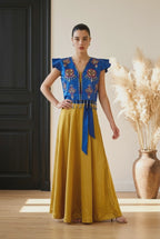 Ensemble Robe & Boléro Brodé Kabyle — Satin & Perles