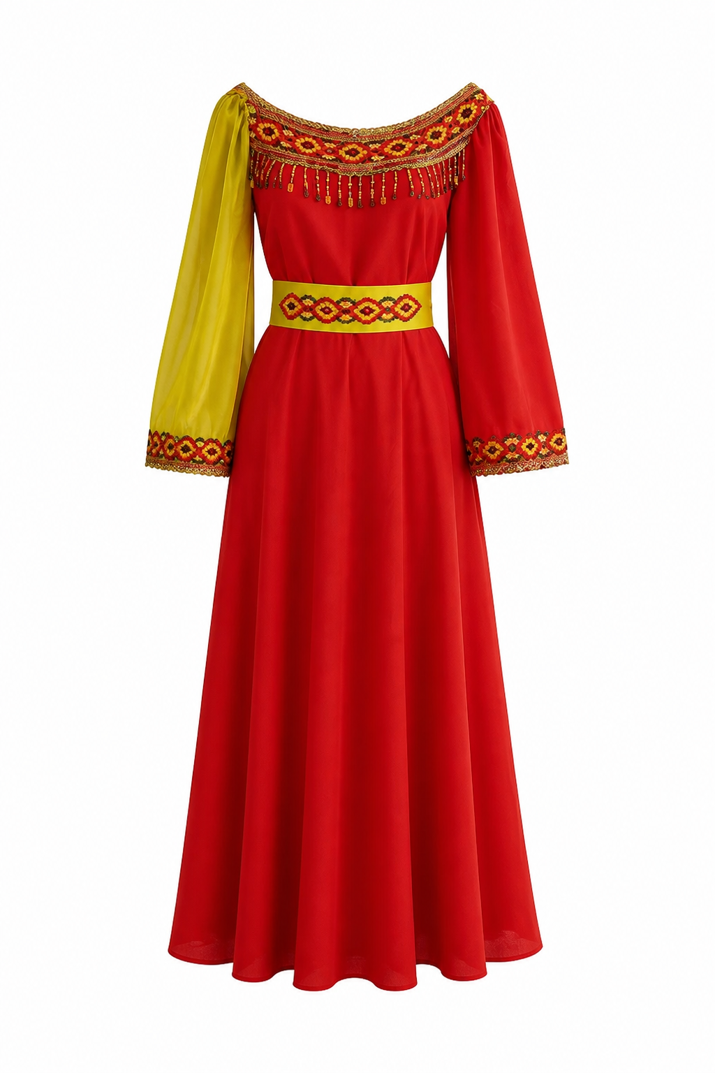 Robe Kabyle Moderne Asymétrique – "Ayur"