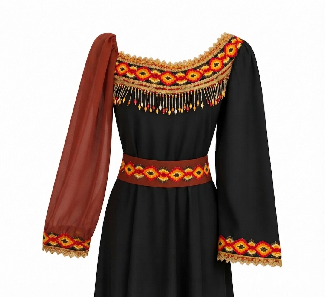 Robe Kabyle Moderne Asymétrique – "Ayur"