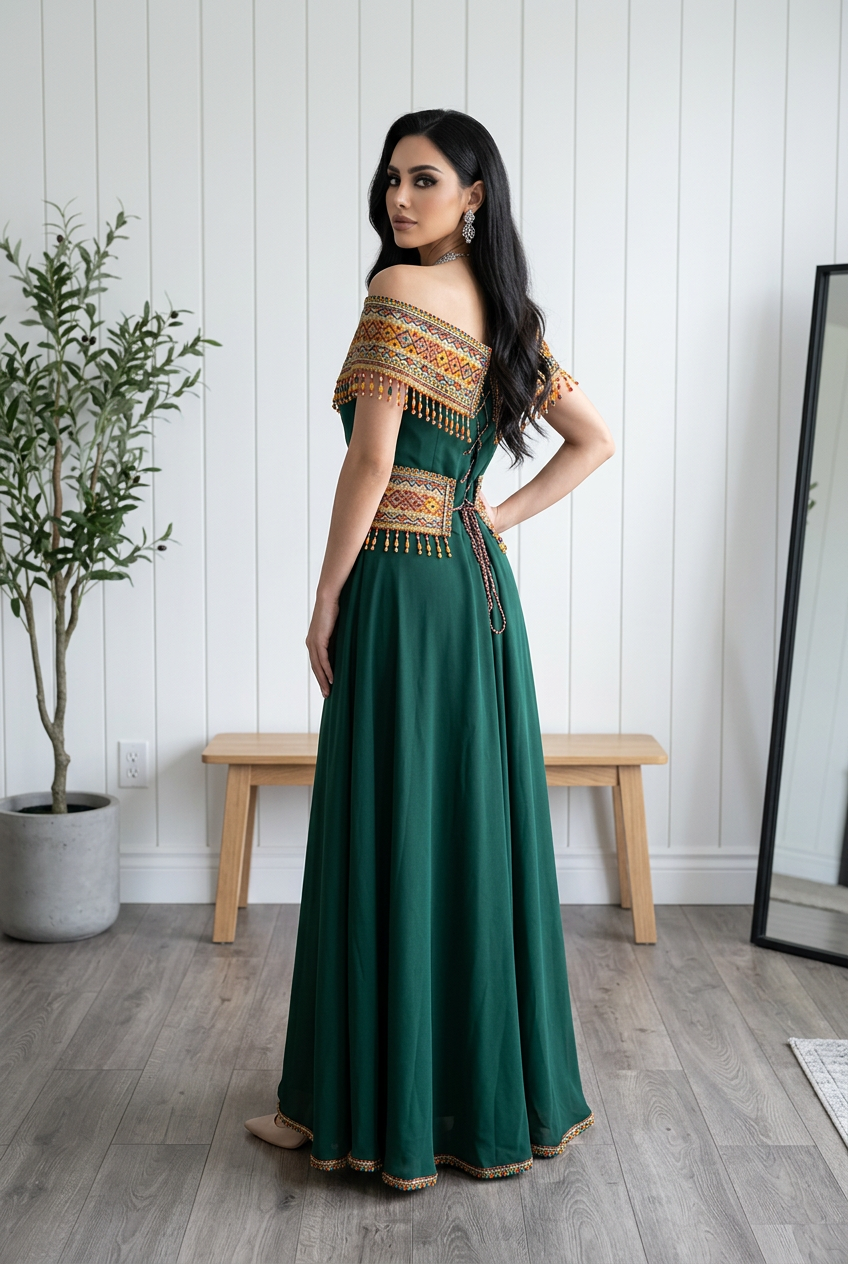 Robe Kabyle Moderne "Mayssa" – Élégance & Tradition