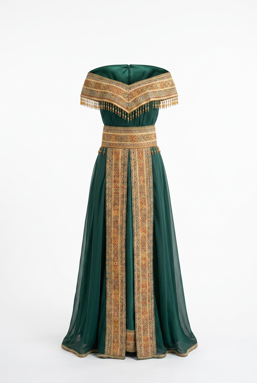Robe Kabyle Moderne "Mayssa" – Élégance & Tradition